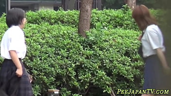 Preview 1 of Collage Girl Saxey Video - Weird Japanese Teenagers Peeing