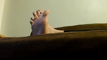 Preview 2 of Big Boobs Sister Vs Brother - Sunny Grove Uses Her Feet For Cum (Preview)