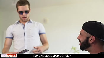 Preview 1 of Hot Sheer Dress - Stepson is heading out for a date when he confesses to his stepdad that he&rsquo_s kind of inexperienced