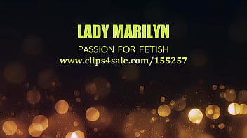 Preview 1 of Boobs Bite Milk With Girl Friend - Lady Marilyn tease slave with feet
