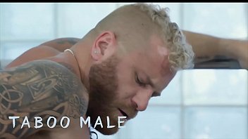 Preview 2 of Strapless Dildo 031 Raven - Hot Muscular Guy (Riley Mitchell) Fucks Tattooed (Archer Crofts) Ass Hard - Taboomale