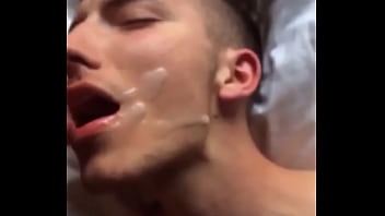 Preview 3 of Jungle Wwwxxx - Twink eating cum.
