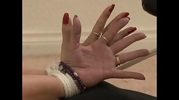Preview 1 of Molly Banet - Palms out hogtie bondage