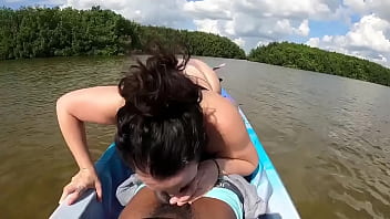 Preview 2 of Xxx3 Sex - Mandi May sucks tour guide and he knocks her in the water