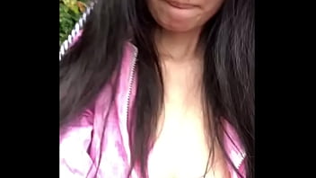 Preview 3 of Ebony Masterbation In Car - Asian Teen publicly reveals herself in the rain!