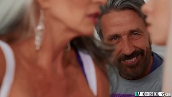 Preview 1 of Alentta Oshene - Big boobs granny and teen fuck big cock