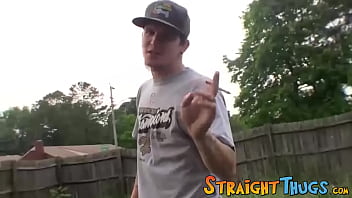 Preview 1 of Hd Red Tubs - Horny tattooed thug Lex is getting his cock out in a yard