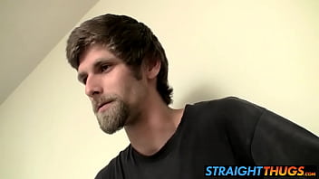 Preview 1 of Candy Sekton - American twink with beard Apollo Delion wanking it hard