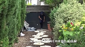 Preview 2 of Multiple Family Impregnation - two sexy puppy fuck bareback in exhib garden outdoor rish with breed hole