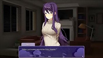 Preview 1 of A Little Bit Attention - Valentine&#039_s Night With Yuri [UNCENSORED]- Doki Doki Blue Skies Mod (Made By Drechenaux)