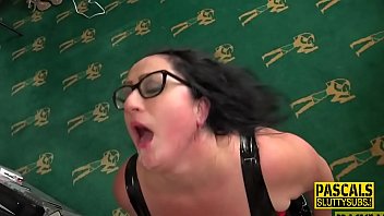 Preview 2 of Sunny Lenya Sister - Chubby submissive throats and gets fucked