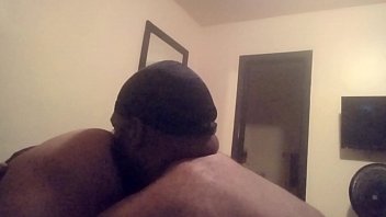 Preview 2 of Skinny Asian Fake Tits - Rock is enjoying the scent of his girls ass!!!