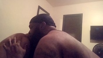 Preview 4 of Skinny Asian Fake Tits - Rock is enjoying the scent of his girls ass!!!