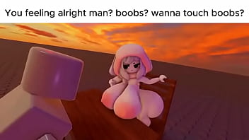 Preview 3 of Jav Mikoto - La chica roblox mueve sus tetas grandes