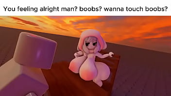 Preview 1 of Jav Mikoto - La chica roblox mueve sus tetas grandes