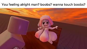 Preview 4 of Jav Mikoto - La chica roblox mueve sus tetas grandes
