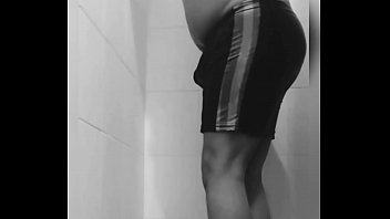 Preview 1 of Small Boy And Dog - Jugando con mi verga mojada en lycra