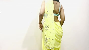 Preview 3 of Adria Rae Big Black Cock Fuck - Trailer - Big Boobs Indian Bhabhi Seducing in Yellow Saree