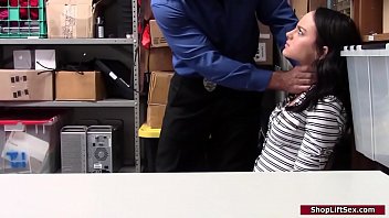 Preview 1 of Fappenning Av - Small tits babe spanked by horny officer