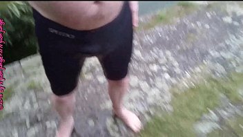 Preview 4 of School Hdse - Speedo Urinieren am Kanal **Outdoor Spa&szlig_**