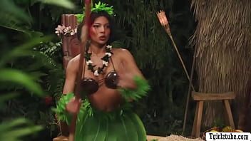 Preview 1 of Jizm Hunger - TS amazonian gets rimjob and analed in amazon forest