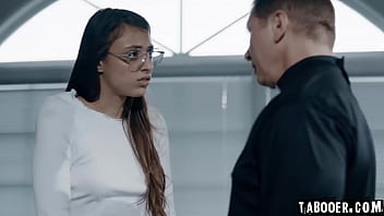Preview 4 of Kakek Tua Hot Japan - Hypocritical priest convinces scared teen Gia Derza to give up her anal virginity in the name of God!