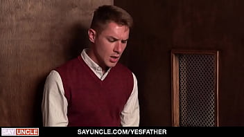 Preview 1 of Oil Wrestlin - Bad priest tests young boy&rsquo_s faith