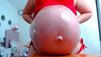 Preview 1 of D Bear - active pregnant belly