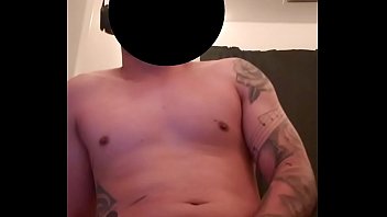 Preview 3 of Video Bokep Barat Full - Solo handjob session with a week of no masturbating . Cumming two times in a row with multiple cumshots after playing with fleshlight while my roommate is home.