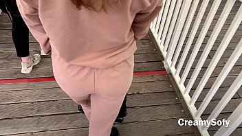 Preview 1 of Weronika Moser - I barely had time to swallow hot cum! Risky public sex on ferris wheel - CreamySofy