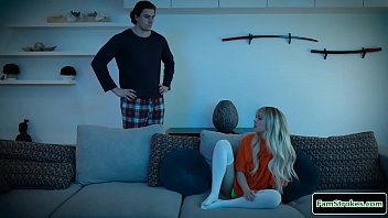 Preview 1 of Fealgfporn Com - Tiny stepsis rides her stepbros big cock