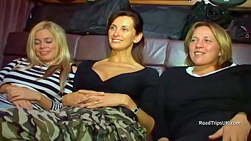 Preview 2 of Cute Showgs - Angie,  Anabel and Alicia in the van