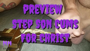 Preview 1 of Chainic Hd Gf - Step Son Cums For Christ (Preview)