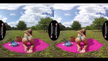 Preview 3 of Aash Lee Anal - Solo cock teaser,  Ornela Morgan is masturbating,  in VR