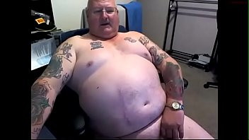 Preview 1 of Hot Small Boobs Sucking Teens - Fat old man jerking off his white cock
