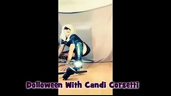 Preview 4 of Mother Rap Son Sexy Videos - sucks cock as a cat in Dolloween