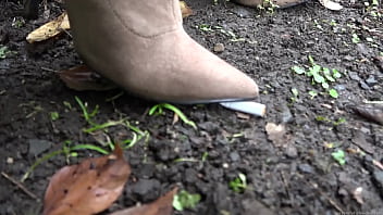 Preview 4 of Black Jamaican Girl Suck Dick - Long boots fetish shoes trampling cigarettes