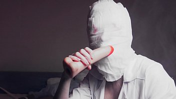 Preview 1 of Nana Usami Old Man Fuck - hell zombie nurse fucks patient in the ass. huge dildo in asshole. halloween