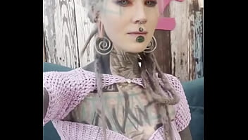 Preview 2 of Lena Andreason - Any wishes for the new year ? -#facetattoo #bodyart #girlswithtattoos #girlwithtattoo #tattooed #tattoolove #alternative...