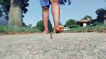 Preview 2 of All 3movs 30cm Cock - Unaware Giant Stomps Tiny