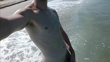 Preview 2 of Gall Kosan - Sex in the beach with waves