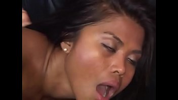 Preview 3 of Mom Alone Sleeping - White stud penetrates pretty Filipino floozie with bronze body Arcadia Davida and  crashes the yoghurt truck in her mouth