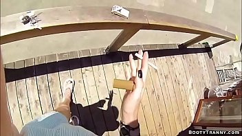 Preview 1 of Xxx Video Chien Techar - Big cock blonde TS fucks man