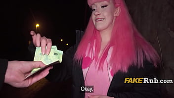 Preview 2 of Hairy Bush Pov - Pink-Haired Euro Slut Unlocked and Pounded in Prague