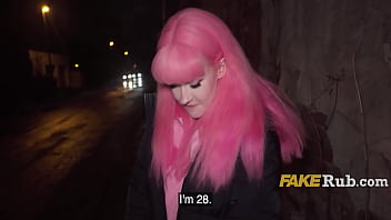 Preview 1 of Hairy Bush Pov - Pink-Haired Euro Slut Unlocked and Pounded in Prague