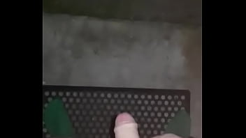 Preview 3 of Family Room Amateur - Chubby Guy Pissing and Cumming Outside 02 - Like and Comment