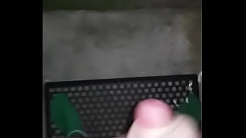 Preview 4 of Family Room Amateur - Chubby Guy Pissing and Cumming Outside 02 - Like and Comment