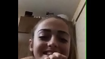 Preview 3 of La Bite De Mon Fils - Teen Teasing Her Perfect Tits On Periscope