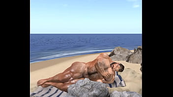 Preview 1 of Sex Vdie - cam heyward on private clothing optional beach