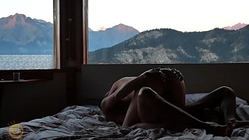 Preview 2 of Spying Bath Keyhole - Sunrise Swing Sex! The story of a sweet and romantic awakening!